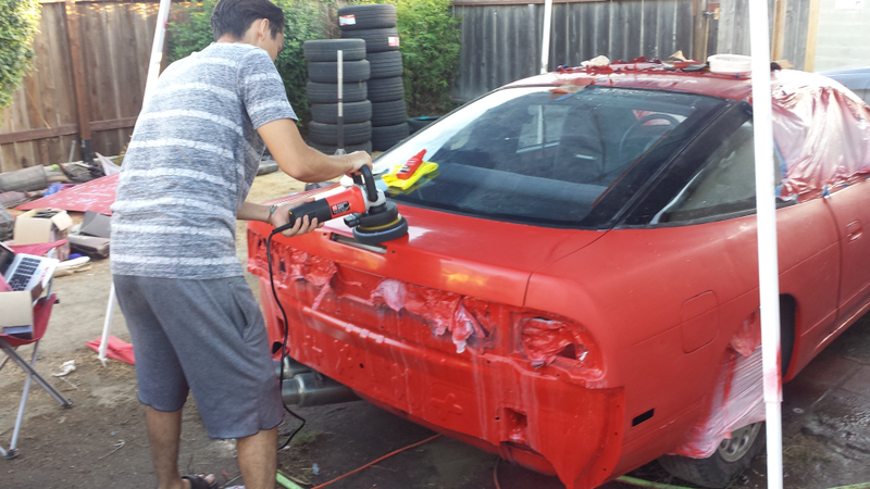 Illustration for article titled We Did a Backyard Paint Job on the Craigslist Project 240sx